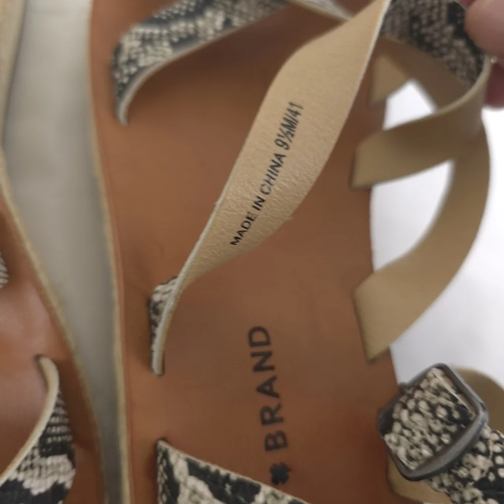 LUCKY Brand Jakina Natural Alamera Wedge Sandals Size 9.5M